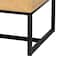 Baxton Studio Sawyer MidCentury Oak Brown Finished Wood and Black Metal  Storage Cabinet with Natural Rattan 223-12921-ZORO - alternate 7